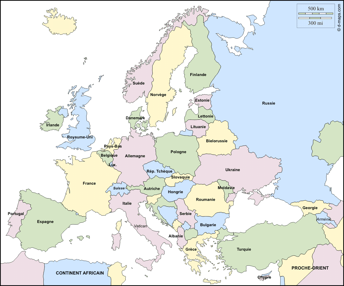 carte d'Europe